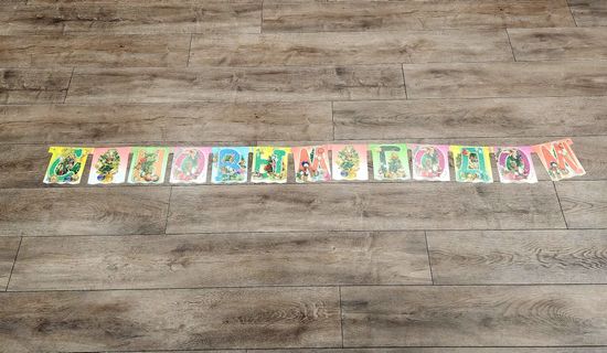 Гирлянда горизонтальная С новым годом! Размер: 0,15х 2,66м