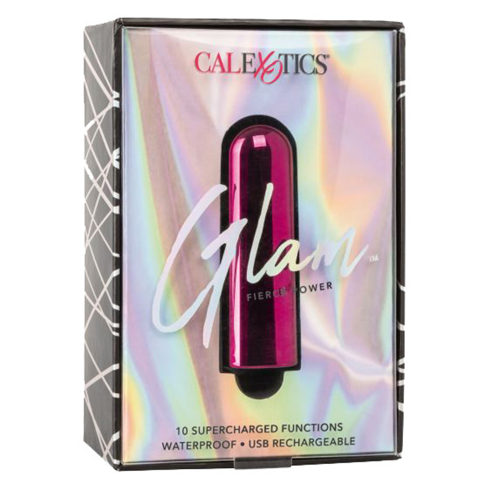 Ярко-розовая перезаряжаемая вибропуля 9см California Exotic Novelties Glam SE-4406-02-3