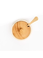 Деревянная сахарница с ложкой из кедра