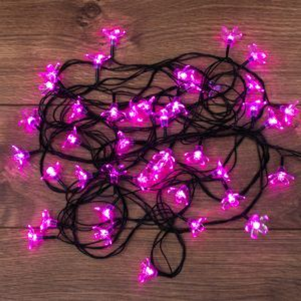 Гирлянда светодиодная "Цветы Сакуры" 50 LED РОЗОВЫЕ 7 метров с контроллером