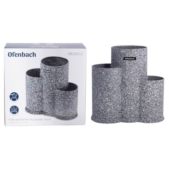 Подставка для ножей и кухонных принадлежностей тройная Ofenbach NB100212