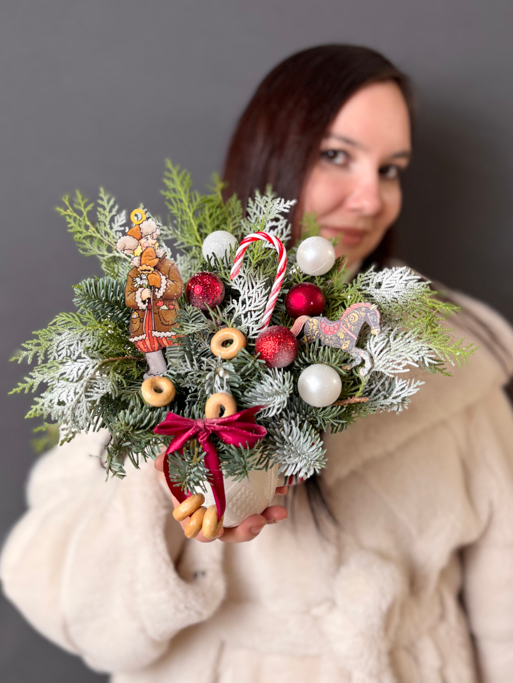 Новогодняя композиция в кружке «Русские традиции»