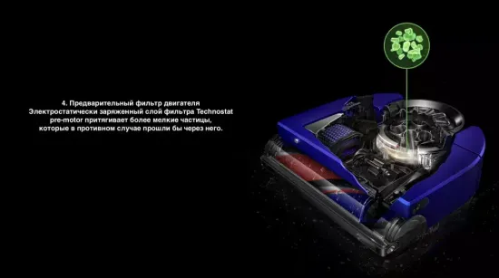 Робот-пылесос Dyson 360 Vis Nav, синий