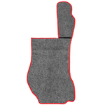 Ковры SCANIA 5 серии R (механика) (экокожа, черный, красный кант, красная вышивка)