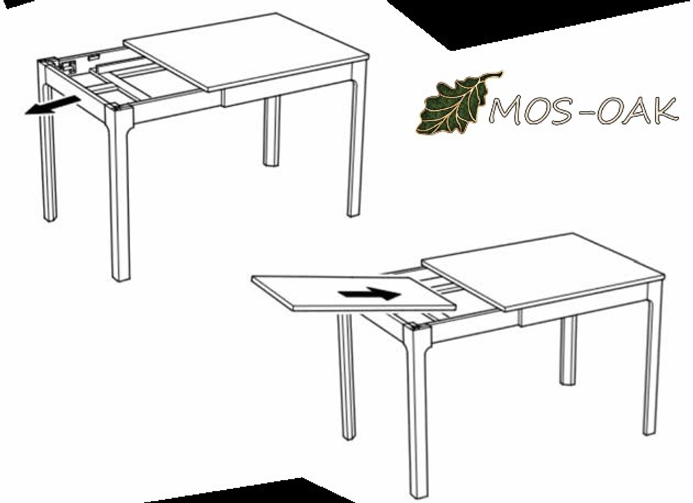Стол обеденный из массива дуба Маркус-Р