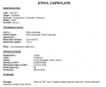 ETHYL CAPRYLATE ( ETHYL OCTANOATE ) / ЭТИЛ КАПРИЛАТ CAS 106-32-1