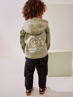 Куртка джинсовая с капюшоном для мальчика Next K83-426, Хаки