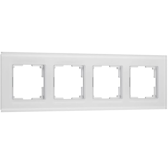 Рамка Werkel Senso на 4 поста белый стекло soft-touch W0043101 4690389200458