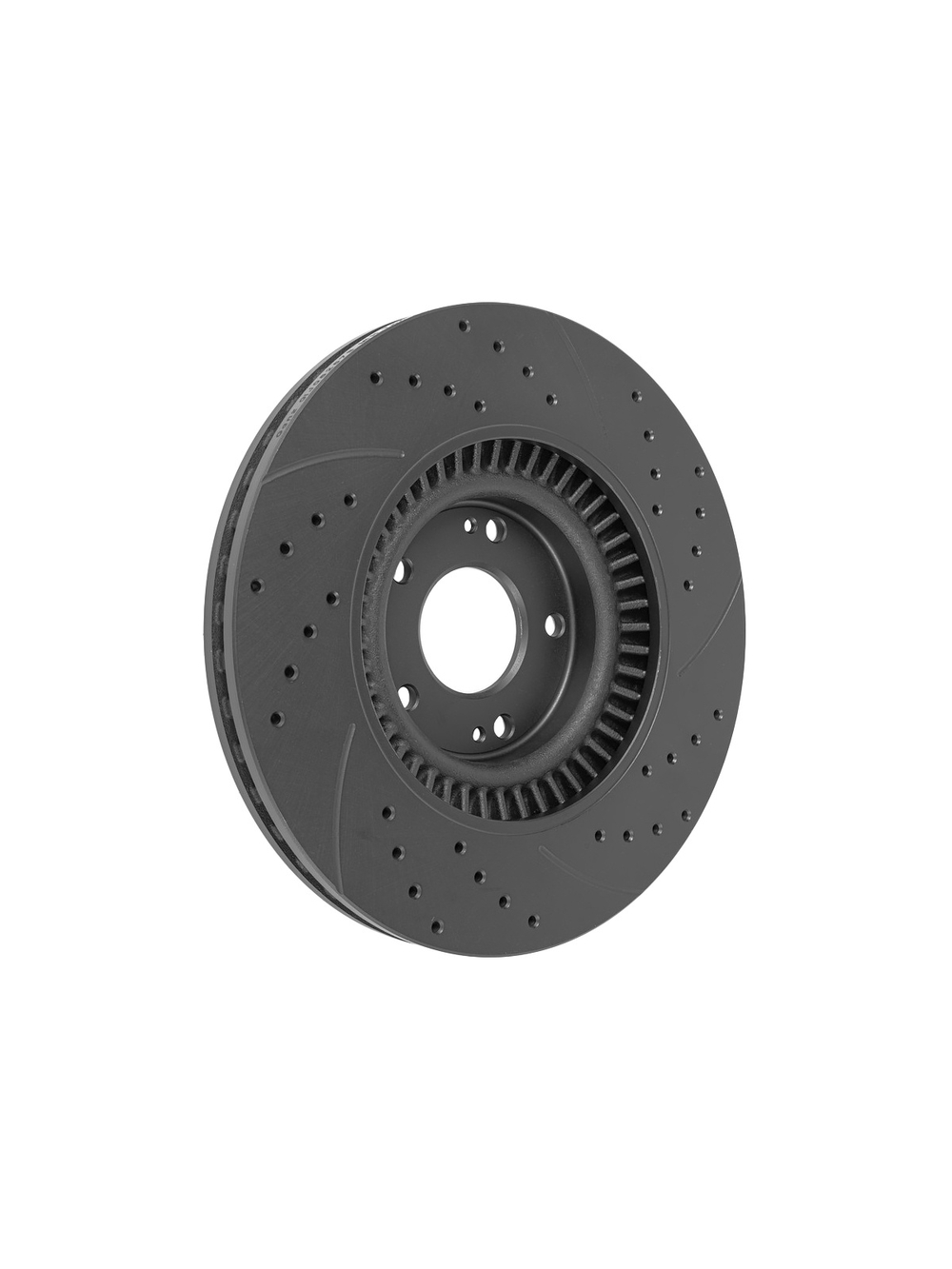 Диск тормозной передний перфорированный PRO-LINE с покрытием (комплект 2 шт) HYUNDAI SANTA FE 18-> / KIA SORENTO 17-> (R18) GANZ GIJ06267S