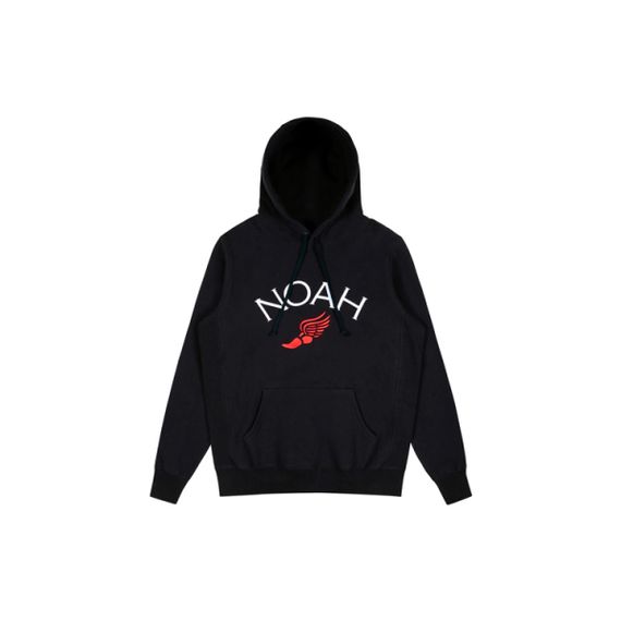 NOAH Winged Foot Embroidered Hoodie Logo