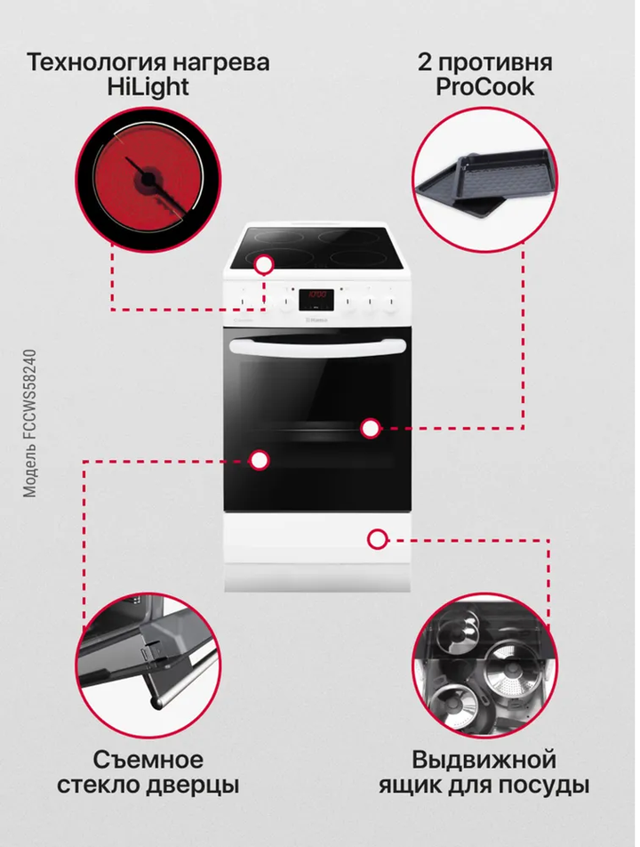 Электрическая плита Hansa FCCWS58240