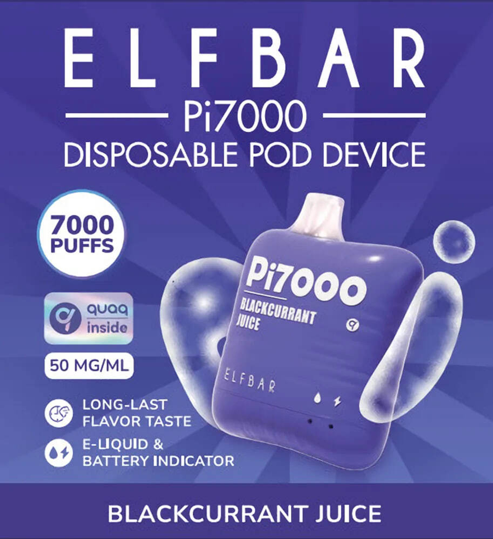 Elf Bar PI7000 - Blackcurrant Juice (5% nic)