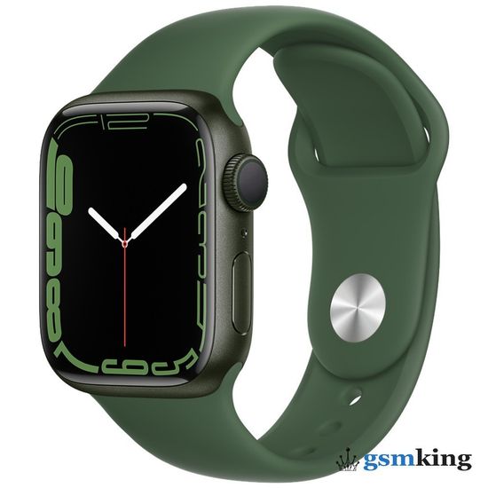 Apple Watch Series 7 GPS 41mm Green Aluminum Case with Sport Band Clover MKN03LL/A