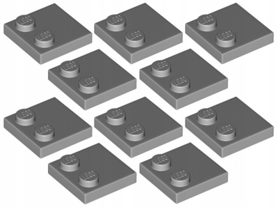 Lego 50шт Плитка 2х2 с заклепками по краю (светло-серый) 33909-6212077