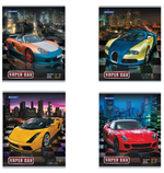 Тетрадь А5 48л. клетка "Авто" скоба, обложка картон (BRAUBERG)