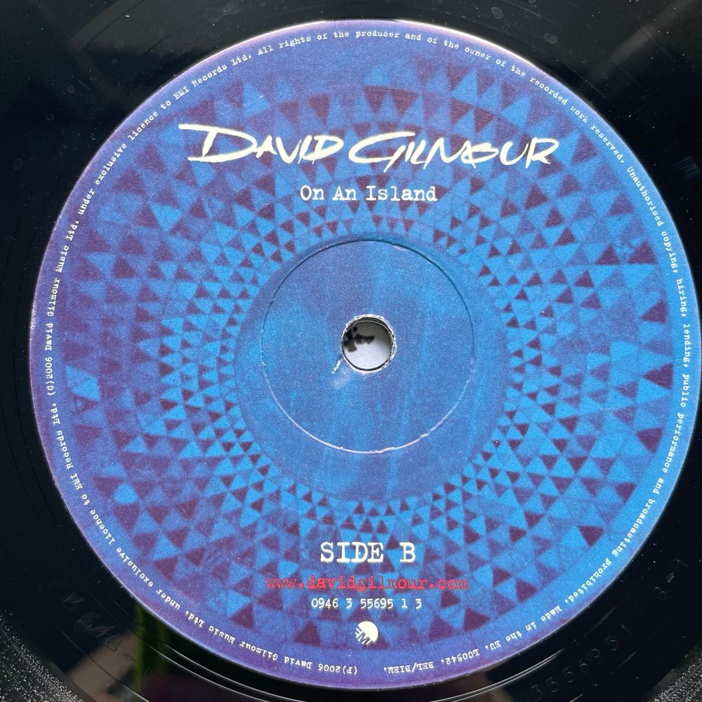 Винтажная виниловая пластинка LP David Gilmour On An Island (Европейский Союз 2006)