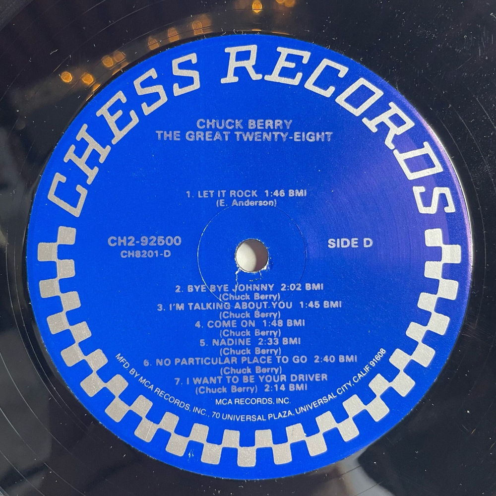 Винтажная виниловая пластинка LP Chuck Berry The Great Twenty Eight (USA 1984)