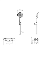 Смеситель для душа с термостатом WONZON & WOGHAND INN 3, Белый матовый (WW-B2065-A-MW)