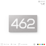Номер на дверь 462, табличка на дверь для офиса, квартиры, кабинета, аудитории, склада, серая 120х70 мм, Айдентика Технолоджи