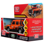 Модель ин. мет. "Land Rover Defender Pickup Сафари" 12см, двери,багажн,коробкаDEFPICKUP-12 (Технопарк)
