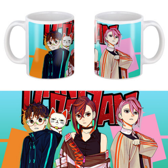 Кружка керамическая Дандадан четыре персонажа Dandadan, 330 мл