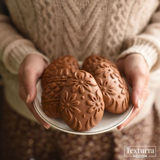 Пряничная доска Пасхальные яйца с цветами