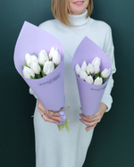 Букет из белых тюльпанов,9шт(00146)