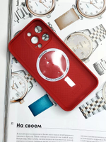 Накладка iPhone 14 PRO | AG Glass Case Red