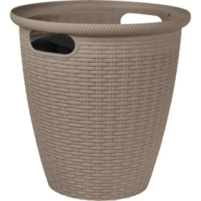 Кашпо InGreen Rattan D 328мм 20л с внутренним горшком 11 л, французский платан (комплект 5 шт)