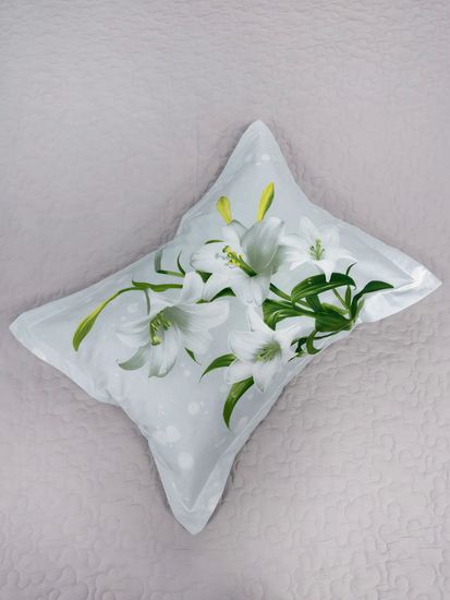 Покрывало Diva Afrodita Premium с вышивкой. Арт.047-Рафаэлло. Cатин, стеганое 220*240+2 наволочки 50*70