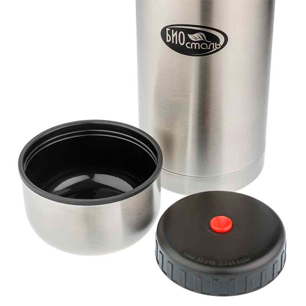 Термос для еды Biostal (1,2 литра) в чехле, стальной