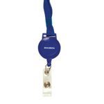 Держатель-рулетка для бейджей, 70 см, с синей лентой 45 см, синий, в блистере, BRAUBERG, 235724