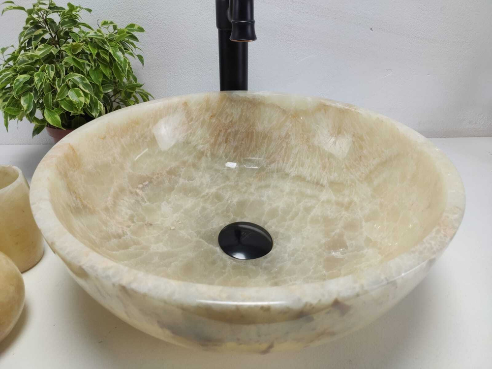 Раковина из оникса Bowl Yellow TinLip BO-61062 40*40*15