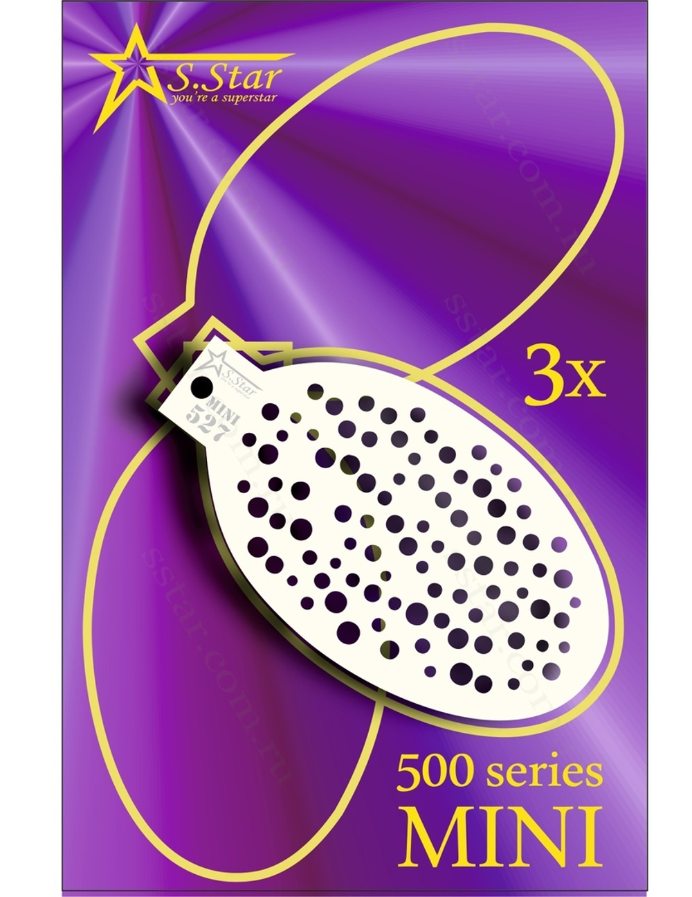 Трафарет для аквагрима S.STAR мини 527 точки (1 трафарет)