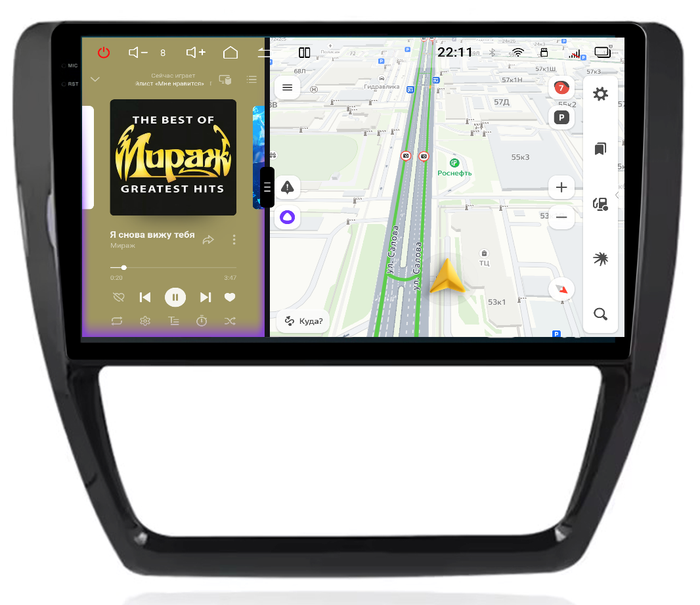 Магнитола для Volkswagen Jetta 6 2011-2018 - Redpower 85434 PRO/PROmax ТОП звук, 2K QLED, Android 14, Быстрейшая, CarPlay, 4G SIM-слот