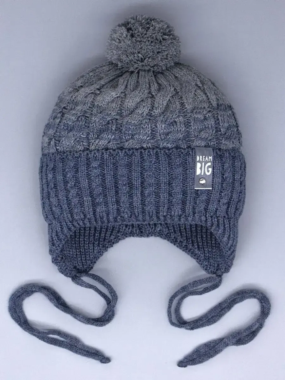 Шапка для мальчика осенняя на завязках