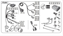 Штатная электрика для фаркопа с розеткой 13-pin, для Volkswagen Passat,T-Roc,Taigo,Tiguan,Touran WYR426213R-T (Trail-Tec)