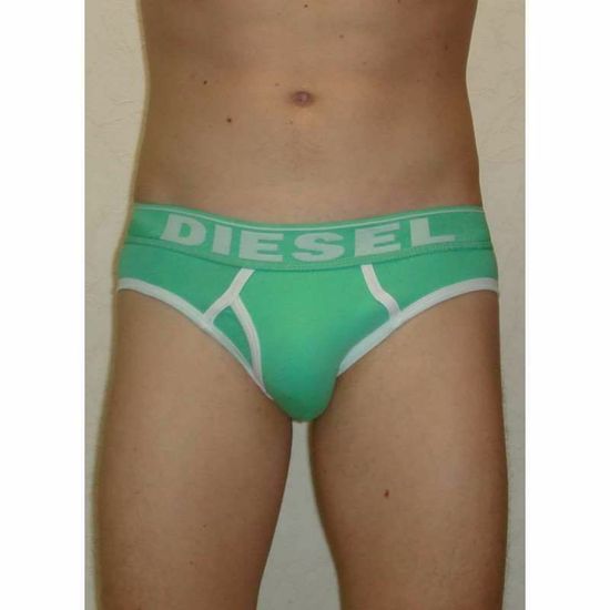 Мужские трусы зеленые брифы Diesel Green Brief Simple