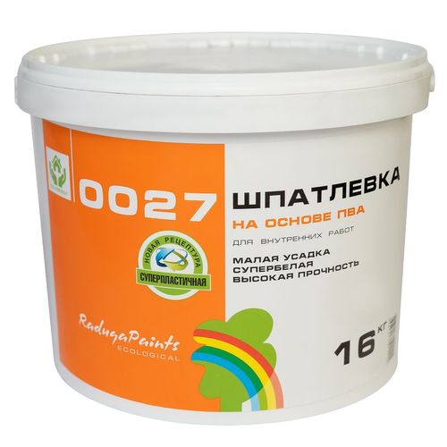 Шпаклевка на основе ПВА Радуга-0027 16 кг