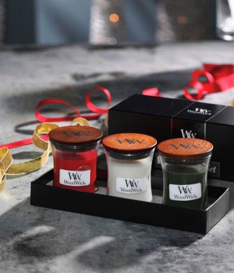 Подарочный набор из 3 свечей по 85гр, WoodWick