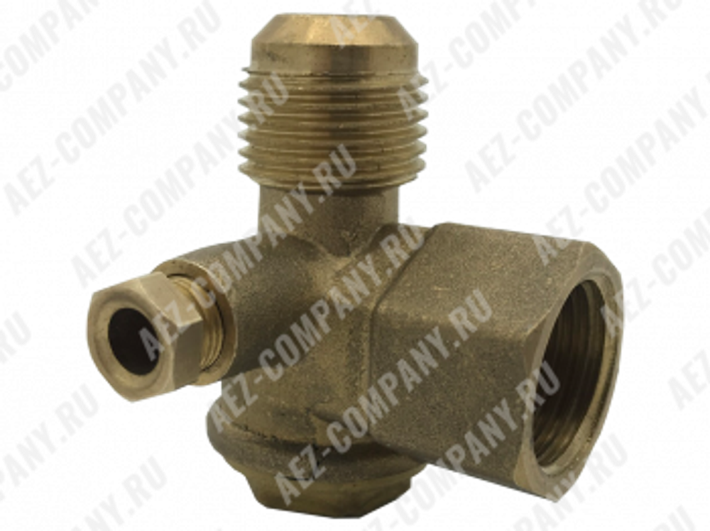 Клапан компрессора обратный (вход/выход: 1/2"Н - 1/2"Вн, трубка:Вн, гайка) [AEZ]