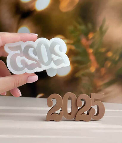 Силиконовый молд "2025"