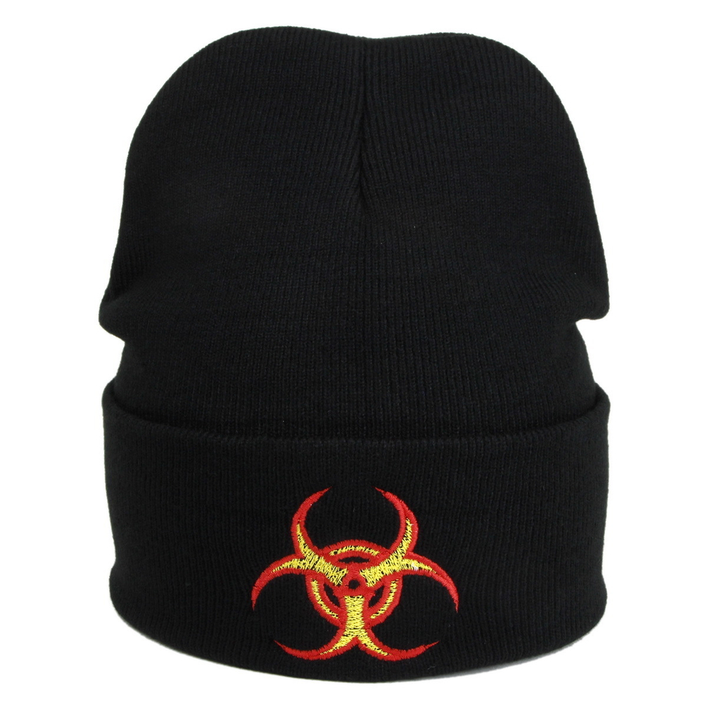 Зимняя шапка с вышивкой Biohazard
