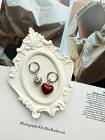 Серьги-конго с подвесками, далматиновая яшма