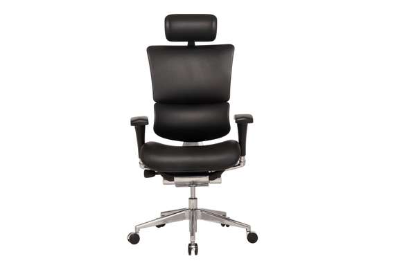 Кресло EXPERT 2 SAIL SAL-01 подголовник 5D, подлокотики 6D 360 (черная кожа/черн каркас)