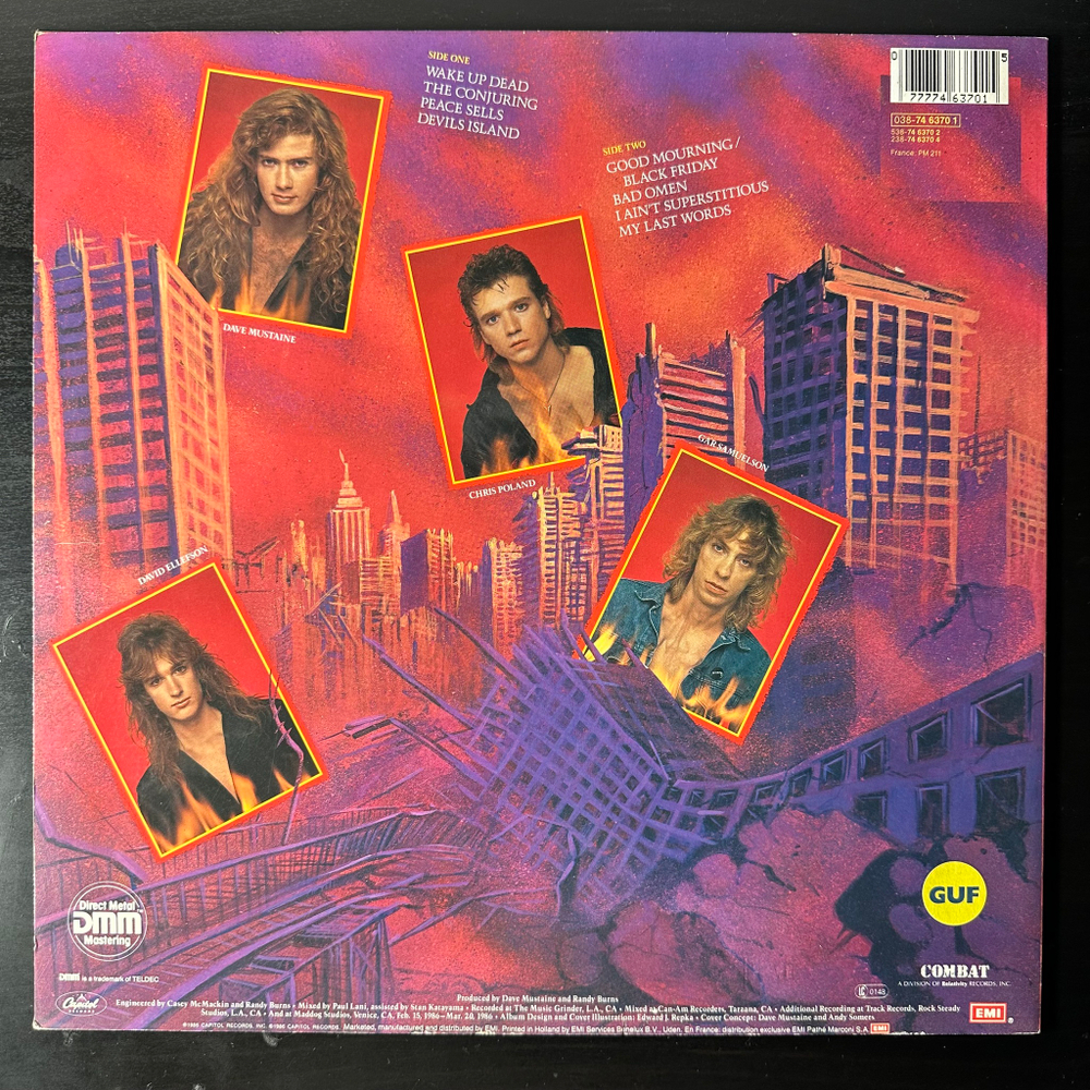 Megadeth ‎– Peace Sells... But Who's Buying? (Европа 1986г.)