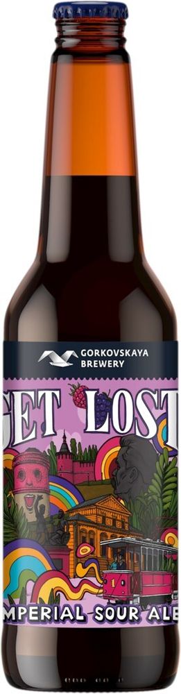 Пиво Горьковская Пивоварня Империал Саур Эль «Гет Лост» / Gorkovskaya Brewery Imperial Sour Ale «Get Lost» 0.44л - 12шт