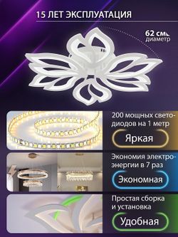 Потолочная люстра Natali Kovaltseva FORTUNA LED LAMPS 81107/6C