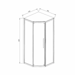 Душевой уголок Vincea SHOW VSP1-4SH100CL 100x100 стекло прозрачное/профиль хром