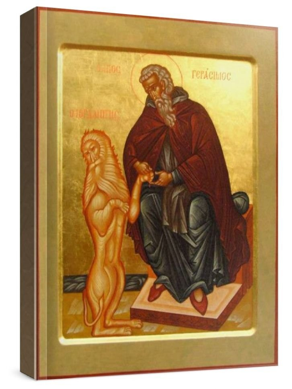 Герасим Иорданский (рукописная икона)